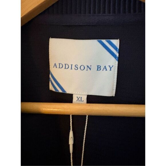 NWT Addison Bay The Everyother Day Crewneck Ribbed Navy Blue Size XL $168 MSRP - Picture 7 of 10